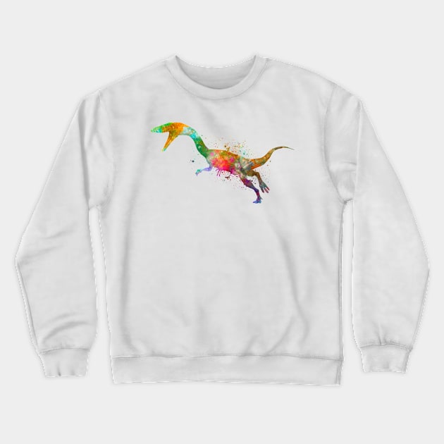 coelophysis in watercolor Crewneck Sweatshirt by PaulrommerArt